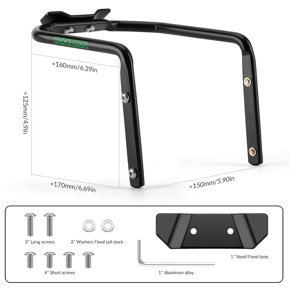 Rockbros 31210013001 daugiavalentis laikiklis stabilizuojantis sedynės krepšį - juodas -- Bicycle Bags