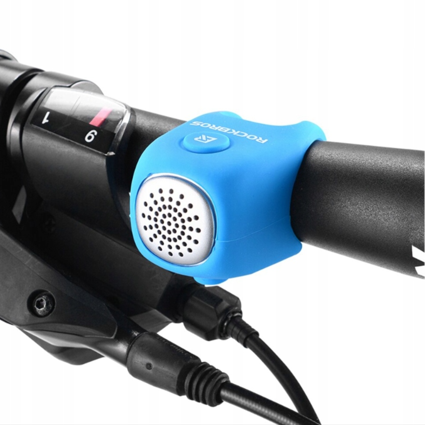 Rockbros CB1709BU elektroninis dviračio skambutis - mėlynas -- Bicycle Bells & Horns