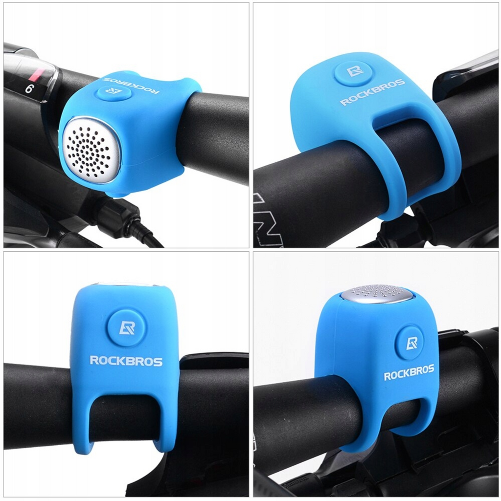 Rockbros CB1709BU elektroninis dviračio skambutis - mėlynas -- Bicycle Bells & Horns