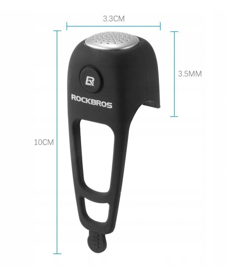 Rockbros CB1709BK elektroninis dviračio skambutis - juodas -- Bicycle Bells & Horns