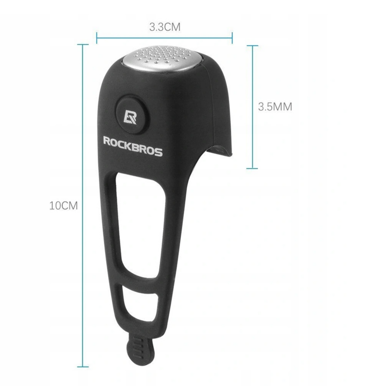 Rockbros CB1709BK elektroninis dviračio skambutis - juodas -- Bicycle Bells & Horns
