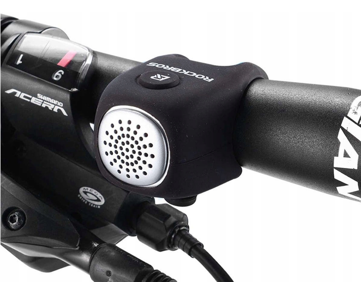 Rockbros CB1709BK elektroninis dviračio skambutis - juodas -- Bicycle Bells & Horns