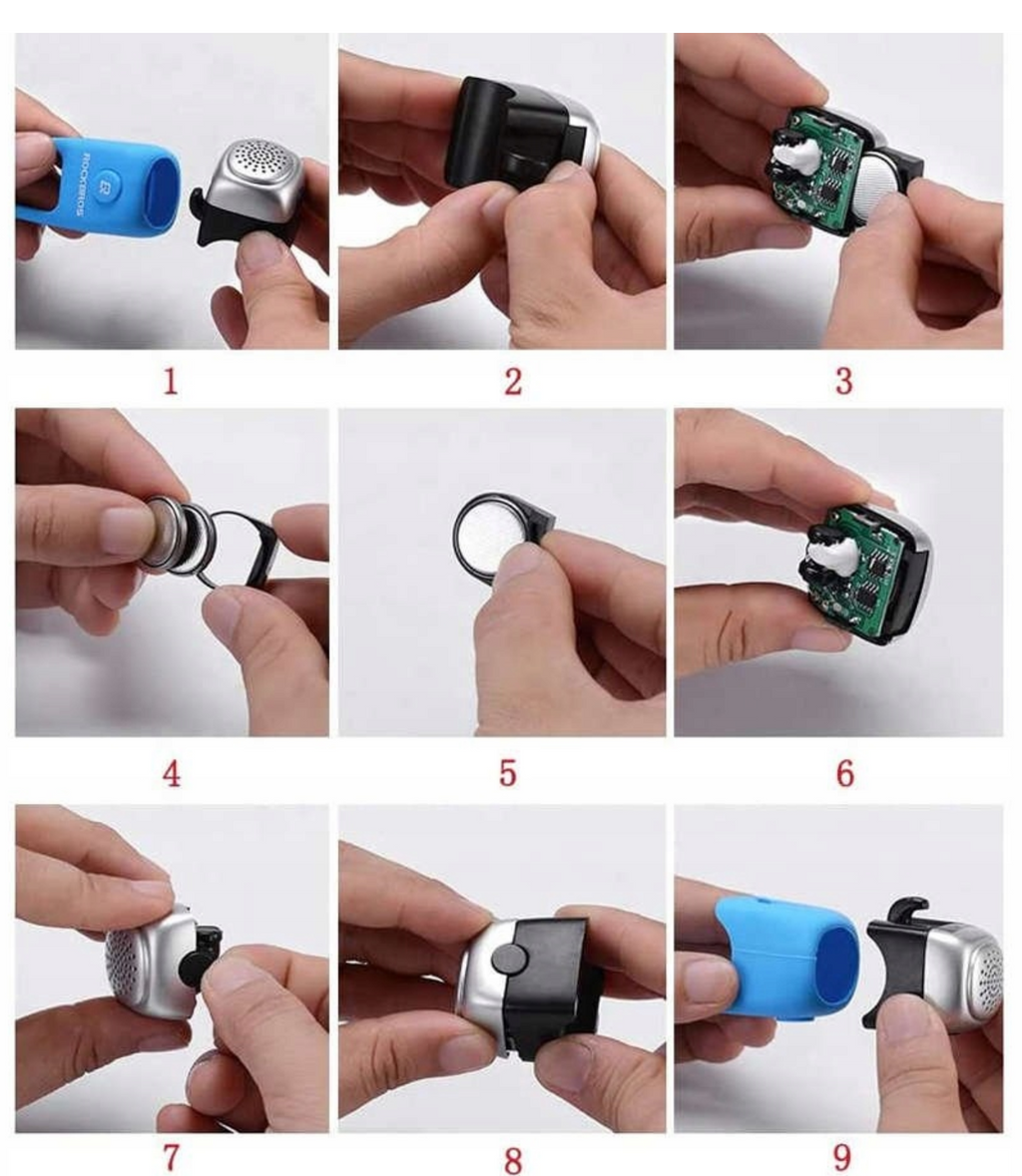 Rockbros CB1709BK elektroninis dviračio skambutis - juodas -- Bicycle Bells & Horns