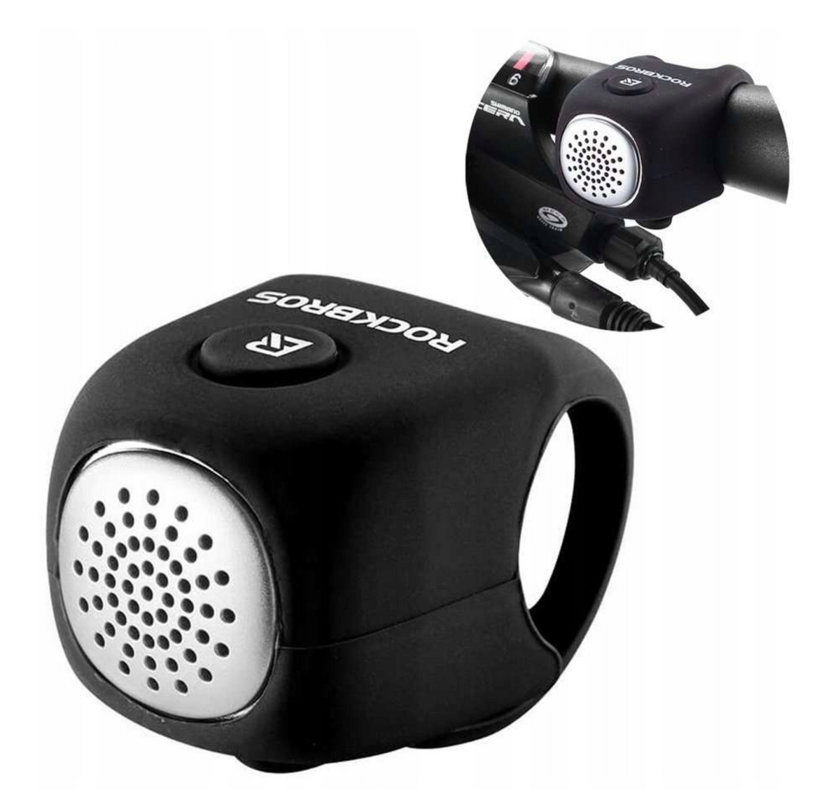 Rockbros CB1709BK elektroninis dviračio skambutis - juodas -- Bicycle Bells & Horns