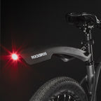 Rockbros DNB8001 blatintuvas su raudona LED šviesa - juodas -- Bicycle Fenders