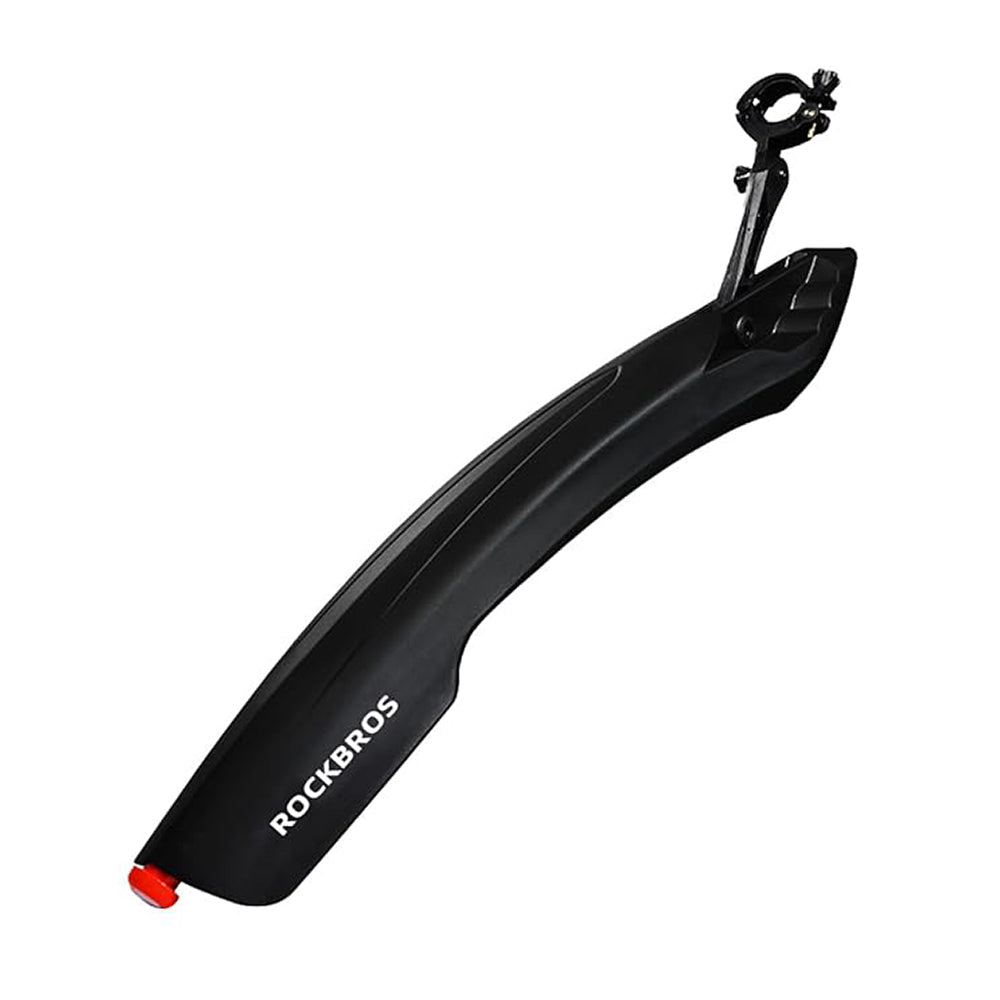 Rockbros DNB8001 blatintuvas su raudona LED šviesa - juodas -- Bicycle Fenders