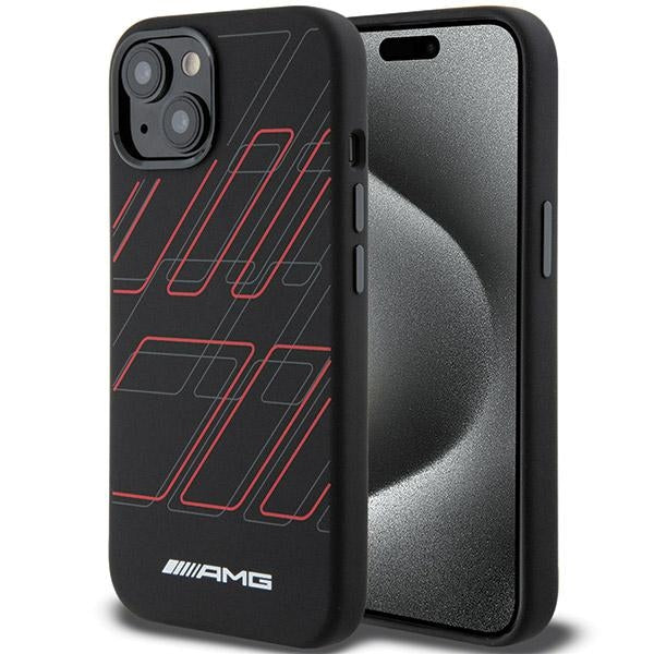AMG silikoninis MagSafe dėklas iPhone 15/14/13 – juodas -- iPhone 13