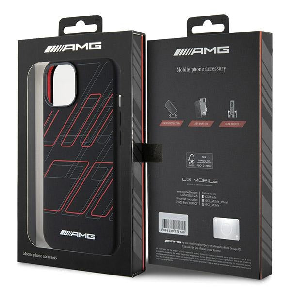 AMG silikoninis MagSafe dėklas iPhone 15/14/13 – juodas -- iPhone 13