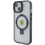 Ferrari MagSafe dėklas iPhone 15 Plus/14 Plus – skaidrus