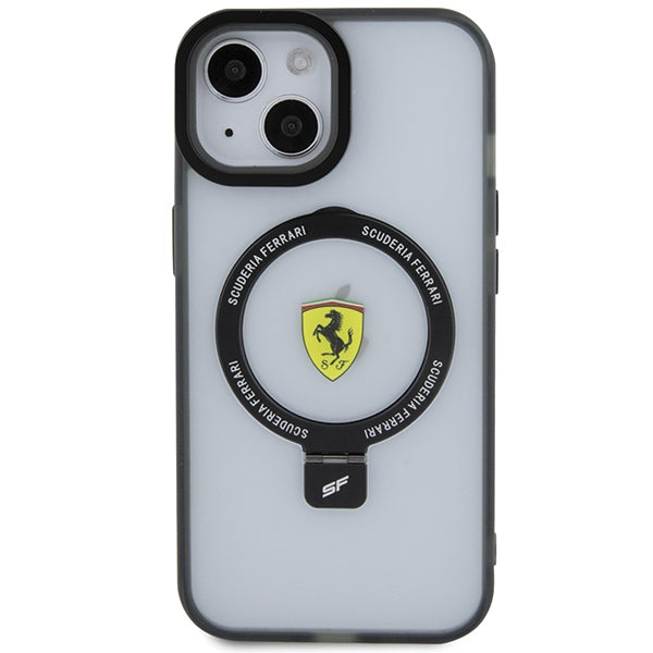 Ferrari MagSafe dėklas iPhone 15 Plus/14 Plus – skaidrus
