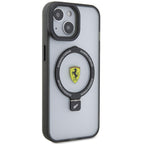 Ferrari MagSafe dėklas iPhone 15 Plus/14 Plus – skaidrus