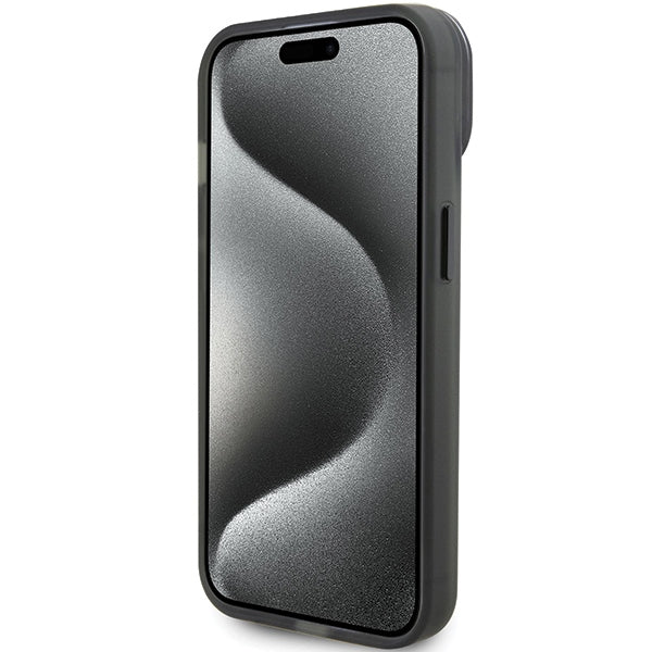 Ferrari MagSafe dėklas iPhone 15 Plus/14 Plus su stovu – juodas -- iPhone 15 Plus