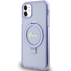 Guess MagSafe dėklas su žiedu iPhone 11/XR – violetinis -- iPhone 11