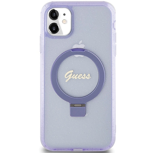 Guess MagSafe dėklas su žiedu iPhone 11/XR – violetinis -- iPhone 11