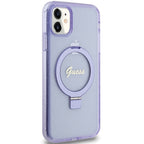 Guess MagSafe dėklas su žiedu iPhone 11/XR – violetinis -- iPhone 11