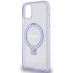 Guess MagSafe dėklas su žiedu iPhone 11/XR – violetinis -- iPhone 11