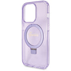 Guess MagSafe dėklas su žiedu iPhone 13/13 Pro – violetinis