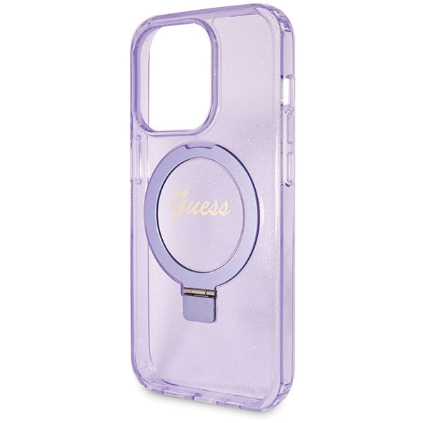 Guess MagSafe dėklas iPhone 14 Pro Max – violetinis