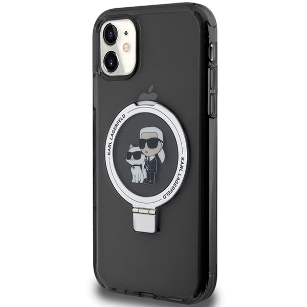 Karl Lagerfeld MagSafe dėklas su žiedu iPhone 11/XR – juodas -- iPhone 11