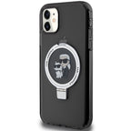 Karl Lagerfeld MagSafe dėklas su žiedu iPhone 11/XR – juodas -- iPhone 11