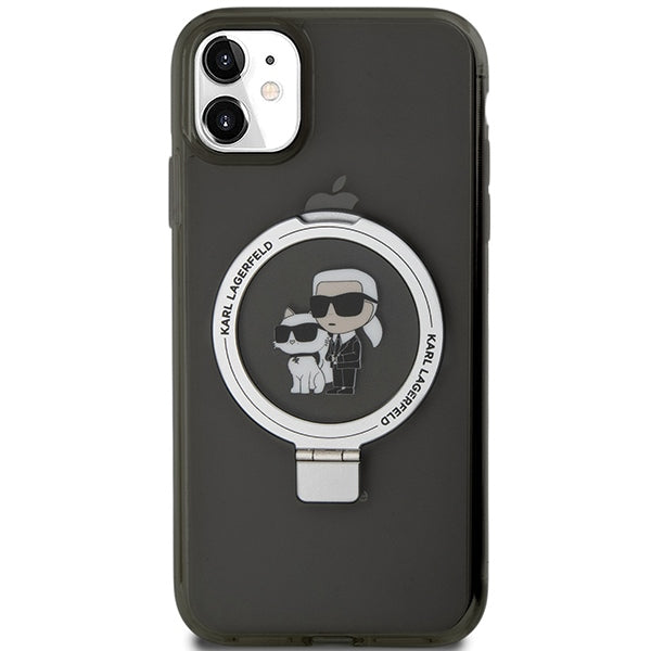 Karl Lagerfeld MagSafe dėklas su žiedu iPhone 11/XR – juodas -- iPhone 11