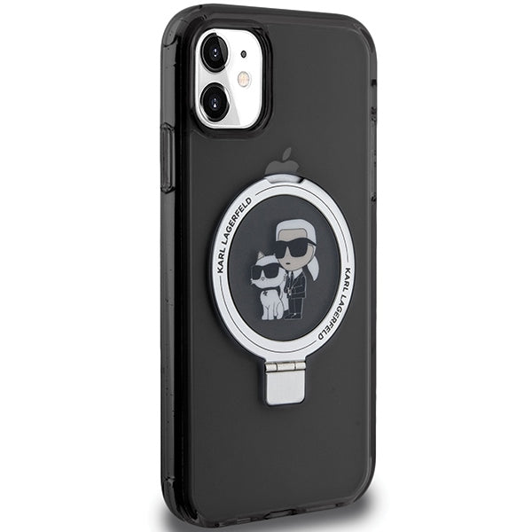 Karl Lagerfeld MagSafe dėklas su žiedu iPhone 11/XR – juodas -- iPhone 11