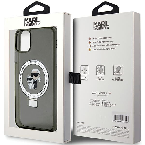 Karl Lagerfeld MagSafe dėklas su žiedu iPhone 11/XR – juodas -- iPhone 11