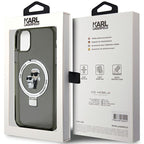 Karl Lagerfeld MagSafe dėklas su žiedu iPhone 11/XR – juodas -- iPhone 11