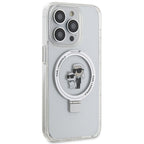 Karl Lagerfeld MagSafe dėklas iPhone 13 Pro Max – baltas