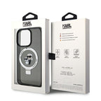 Karl Lagerfeld MagSafe dėklas iPhone 14 Pro – juodas