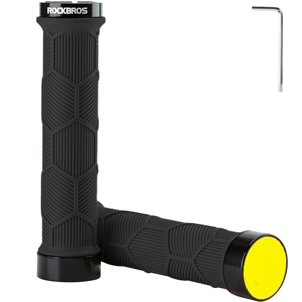 Rockbros 40720007001 dviračio rankenos su atspindžiu - juodas -- Bicycle Handlebar Grips