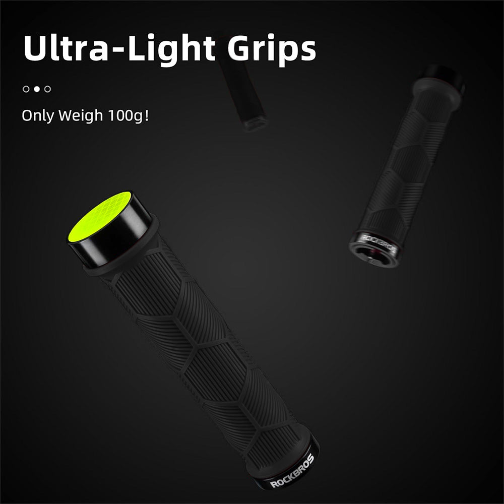 Rockbros 40720007001 dviračio rankenos su atspindžiu - juodas -- Bicycle Handlebar Grips