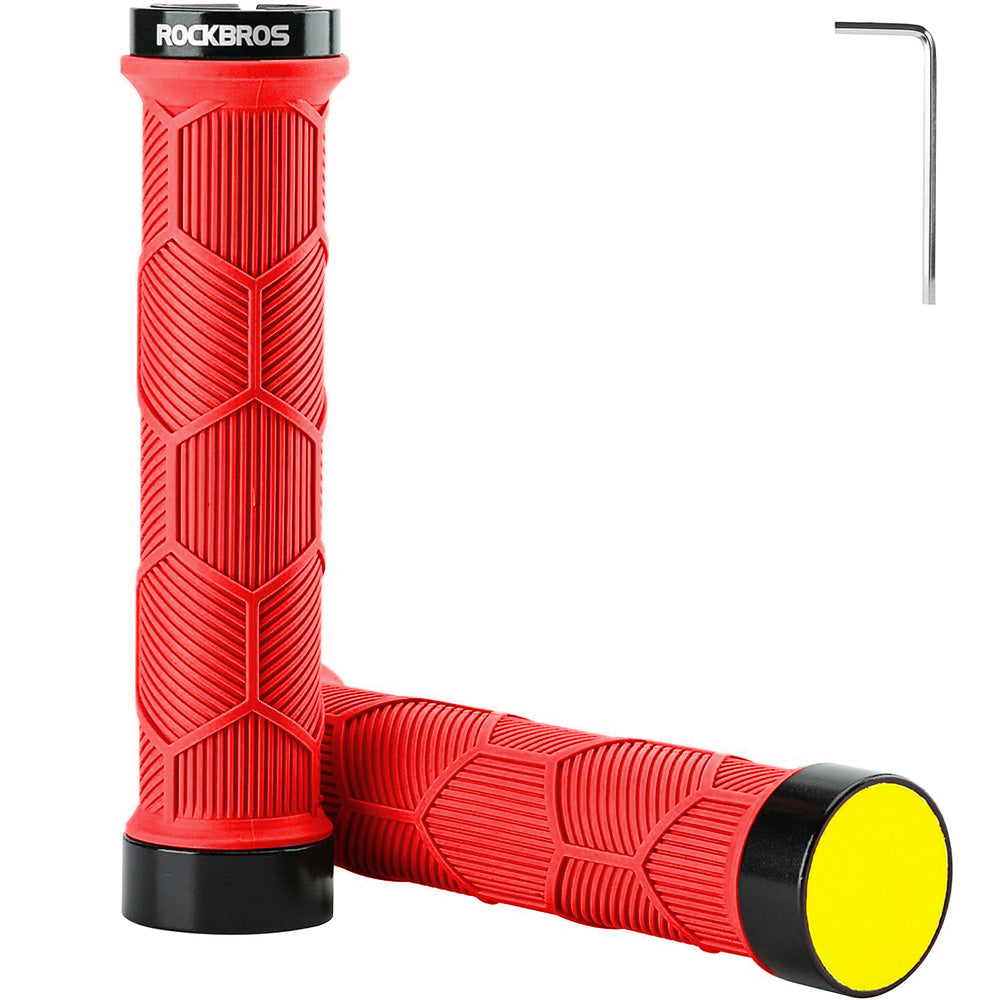 Rockbros 40720007002 dviračio rankenos su atspindžiu - raudona -- Bicycle Handlebar Grips