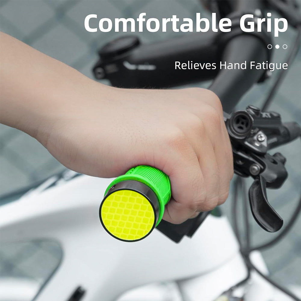 Rockbros 40720007005 dviračio rankenos su atspindžiu - žalia -- Bicycle Handlebar Grips