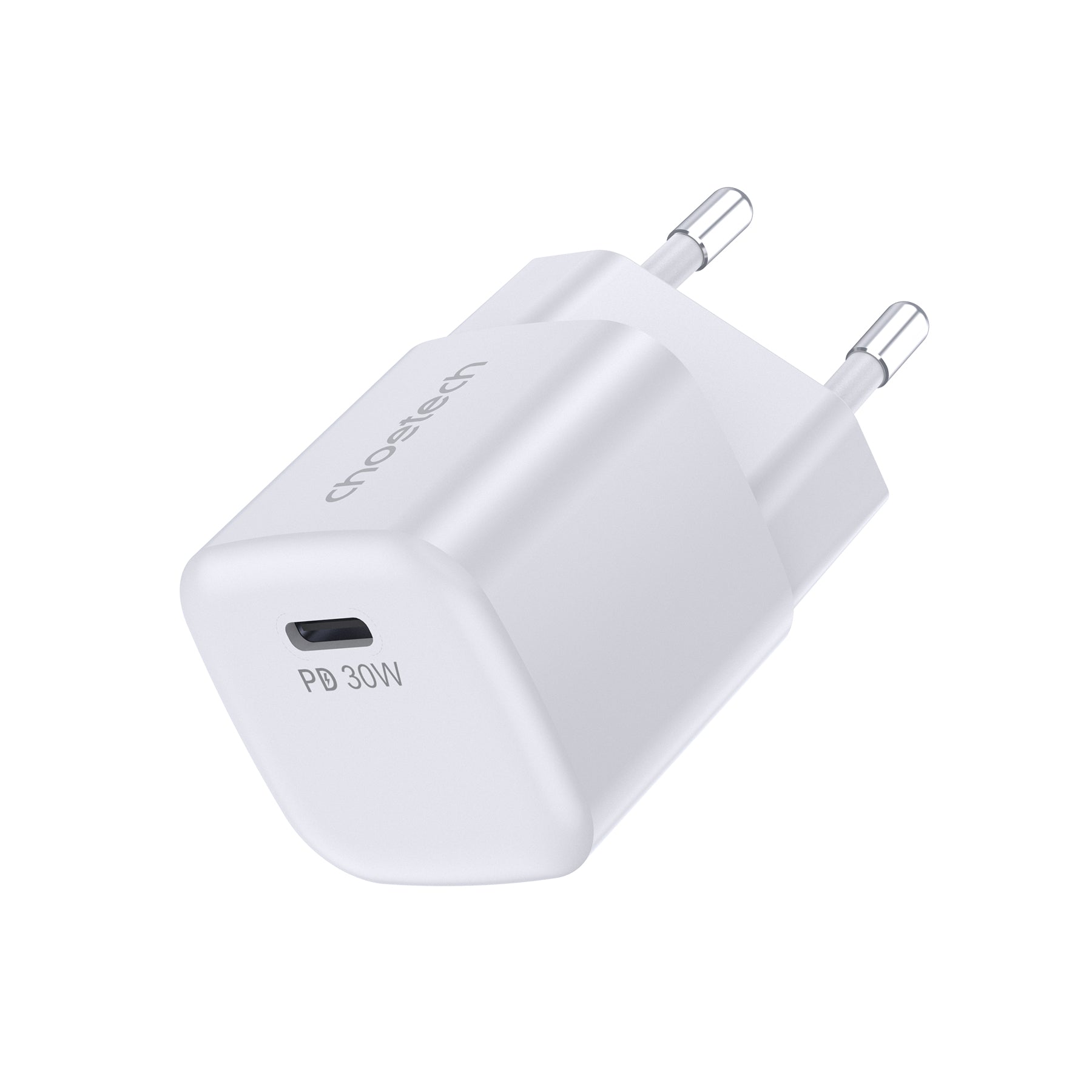 Choetech PD5007 USB-C PD 30W GaN sieninis įkroviklis - baltas Pirmasis paveikslėlis