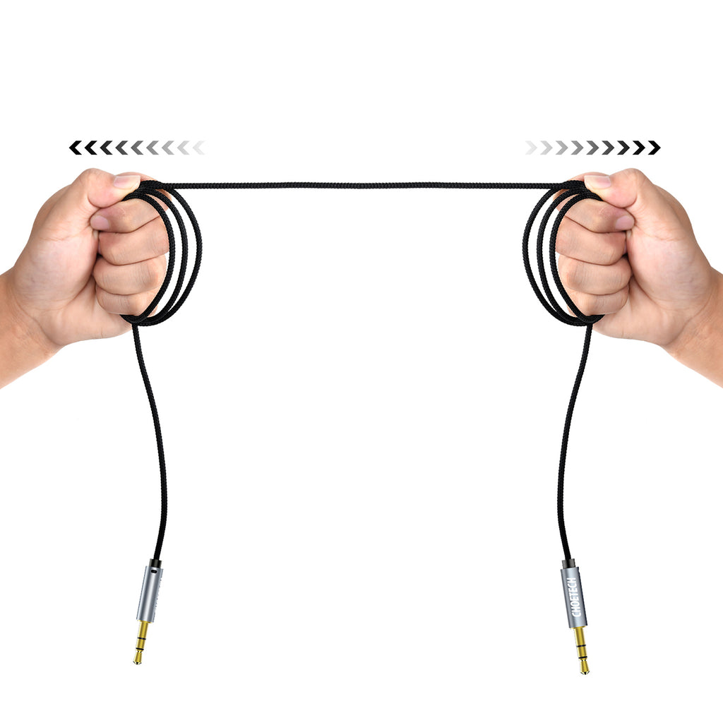 Choetech AUX002 kabelio mini lizdas 3,5 mm (vyriškas) / mini lizdas 3,5 mm (vyras) 1,2 m - juodas