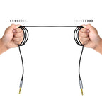 Choetech AUX002 kabelio mini lizdas 3,5 mm (vyriškas) / mini lizdas 3,5 mm (vyras) 1,2 m - juodas