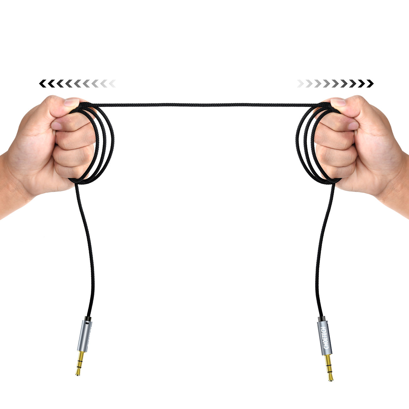 Choetech AUX002 kabelio mini lizdas 3,5 mm (vyriškas) / mini lizdas 3,5 mm (vyras) 1,2 m - juodas
