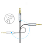 Choetech AUX002 kabelio mini lizdas 3,5 mm (vyriškas) / mini lizdas 3,5 mm (vyras) 1,2 m - juodas
