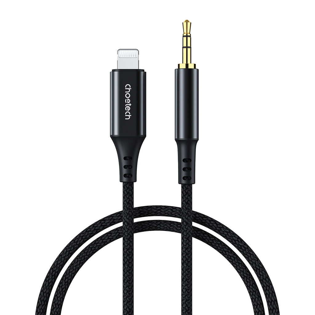 Choetech AUX007 Apšvietimas / mini lizdas 3,5 mm laidas 1 m - juodas