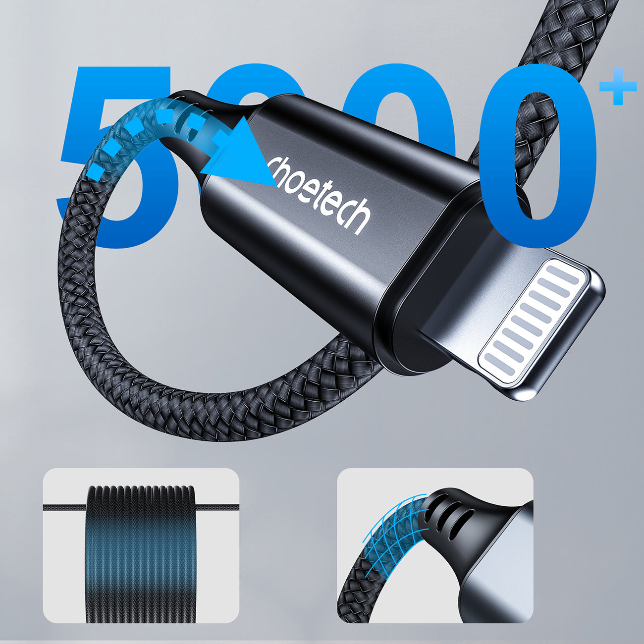 Choetech AUX009 Apšvietimas / mini lizdas 3,5 mm laidas 2 m - juodas