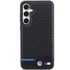 BMW Leather Carbon dėklas Samsung Galaxy S23 FE – juodas