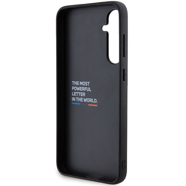 BMW Leather Carbon dėklas Samsung Galaxy S23 FE – juodas