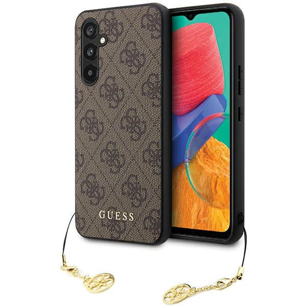 Guess 4G Charms dėklas Samsung Galaxy S23 FE – rudas