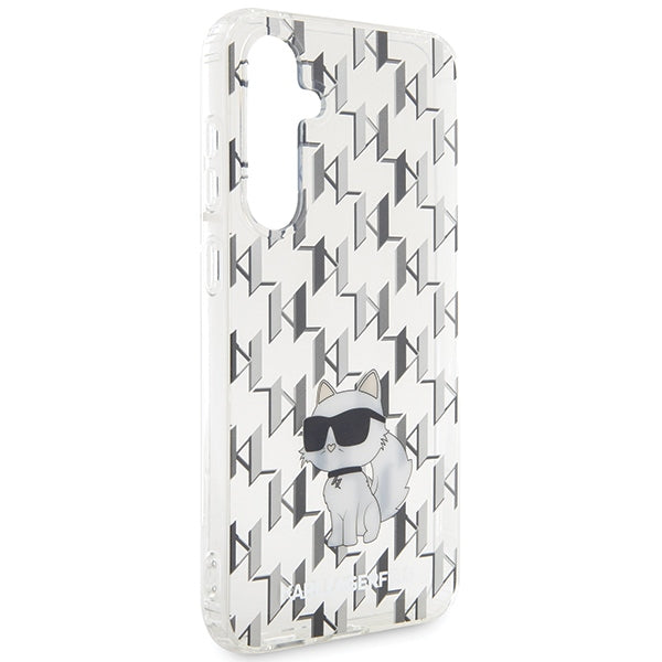 Karl Lagerfeld skaidrus dėklas Samsung Galaxy S23 FE – Monogram Choupette