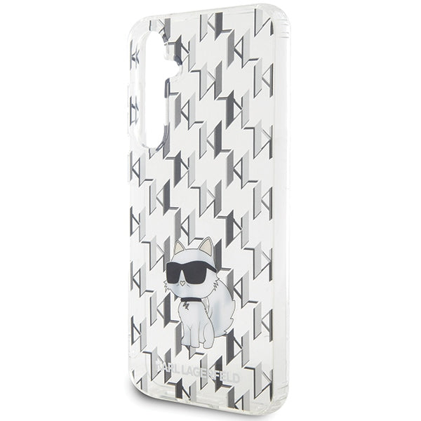 Karl Lagerfeld skaidrus dėklas Samsung Galaxy S23 FE – Monogram Choupette