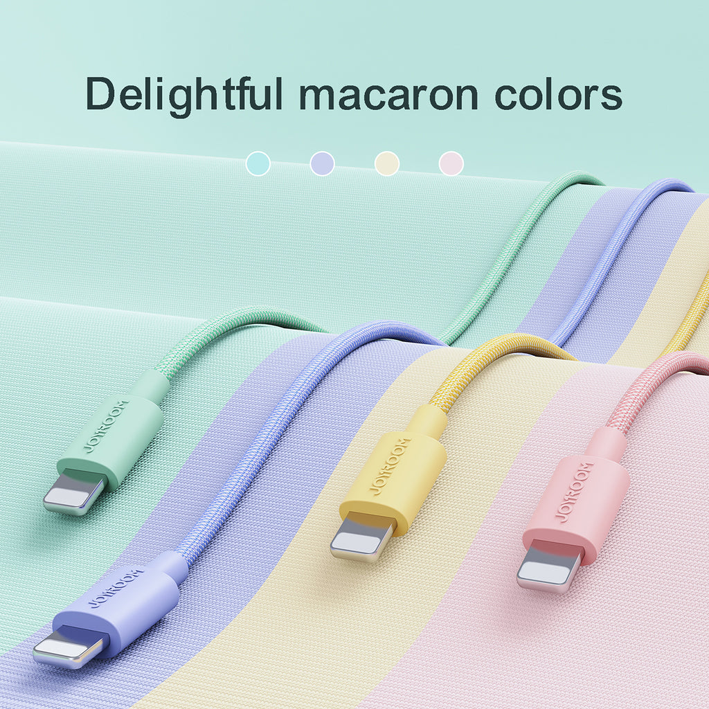 Joyroom laidas Colorful Data Cable S-2030M13 USB-A / Lightning 2.4A 2 m rožinis