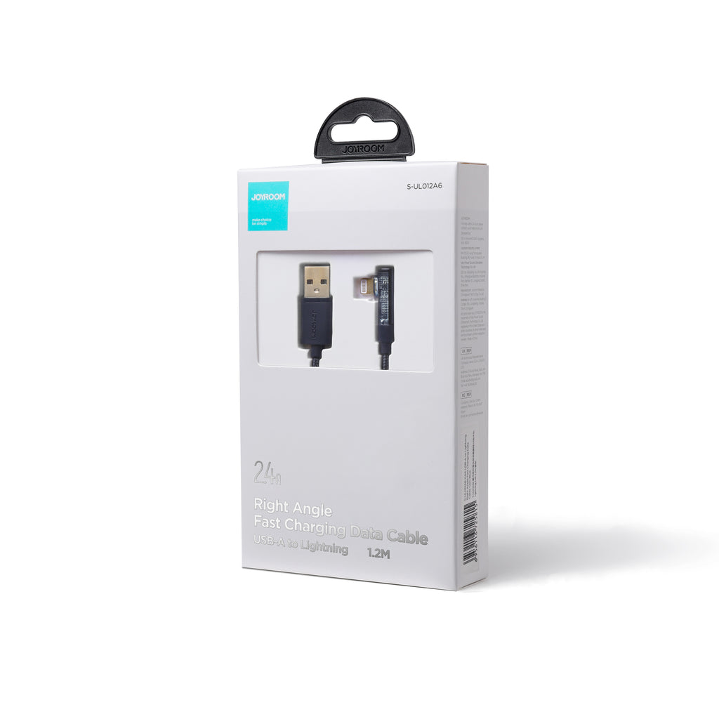 Joyroom Gaming laidas S-UL012A6 Lightning (kampinis) / USB-A (tiesus) 2.4A 1.2 m - mėlynas