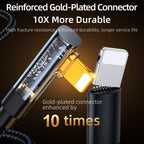 Joyroom Gaming laidas S-UL012A6 Lightning (kampinis) / USB-A (tiesus) 2.4A 1.2 m - mėlynas