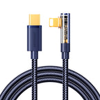 Joyroom Gaming laidas S-CL020A6 Lightning (kampinis) / USB-C (tiesus) 20W 1.2 m - mėlynas